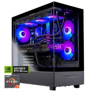 Skytech Azure Gaming PC Desktop, Ryzen 7 9700X 3.8 GHz (5.5GHz Turbo Boost), NVIDIA RTX 5070 12GB GDDR7, 1TB Gen4 SSD, 32GB DDR5 RAM 6000 RGB, 850W GOLD PSU, 360mm ARGB AIO , Wi-Fi, Win 11 Home