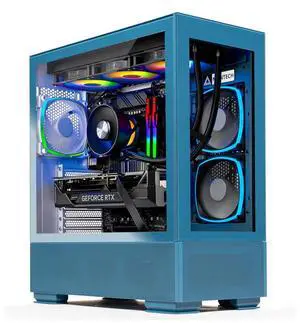 Skytech Azure Gaming PC Desktop, Ryzen 7 7800X3D 4.2 GHz (5GHz Turbo ), NVIDIA RTX 4070 Ti 12GB GDDR6X, 1TB SSD, 32GB DDR5 5200 RGB, 750W GOLD PSU, 360mm  AIO , Wi-Fi, Win 11 Home