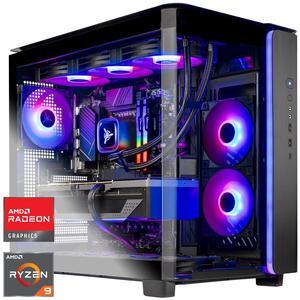 Skytech King 95 Gaming PC Desktop, Ryzen 9 9900X3D 4.4 GHz (5.5GHz Turbo), AMD RX 9070 XT 16GB, 1TB Gen4 NVMe SSD, 32GB DDR5 RAM 6000 RGB, 850W GOLD PSU, 360mm ARGB AIO , Wi-Fi, Win 11