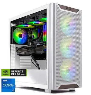 Skytech Chronos Gaming PC Desktop, Intel i7 14700K 3.4 GHz (5.5GHz Turbo), Z790 Motherboard,NVIDIA RTX 5070 Ti 16GB, 1TB Gen4 NVMe SSD, 64GB DDR5 RGB, 850W GOLD ATX 3, 360mm ARGB AIO , Wi-Fi, Win 11