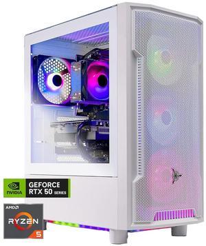 Skytech Archangel Gaming PC Desktop, Ryzen 5 7600 3.8 GHz (5.1GHz Turbo), NVIDIA RTX 5060 8GB, 1TB NVMe SSD, 32GB DDR5 RAM 5200 RGB, 650W GOLD PSU, Wi-Fi, Win 11