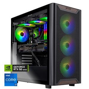 Skytech Chronos Gaming PC Desktop, Intel i7 14700F 2.1 GHz (5.3GHz Turbo), NVIDIA RTX 5060 8GB, 1TB NVMe SSD, 32GB DDR5 RAM 5200 RGB, 850W GOLD ATX 3 PSU, 360mm ARGB AIO , Wi-Fi, Win 11