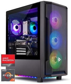 Skytech Shadow Gaming PC Desktop, Ryzen 7 7700 3.8 GHz (5.3GHz Turbo), AMD RX 9060 XT 16GB, 1TB Gen4 NVMe SSD, 32GB DDR5 RAM 5200 RGB, 650W GOLD PSU, Wi-Fi, Win 11