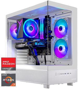 Skytech Azure Gaming PC Desktop, Ryzen 7 7700 3.8 GHz (5.3GHz Turbo), AMD RX 9060 XT 16GB, 1TB Gen4 NVMe SSD, 32GB DDR5 RAM 5200 RGB, 650W GOLD PSU, Wi-Fi, Win 11