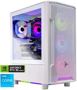 Skytech Archangel Gaming PC Desktop, Intel i3 12100F 3.3 GHz (4.3GHz Turbo), NVIDIA RTX 3050 6GB, 1TB NVMe SSD, 16GB DDR5 RAM 5200, 650W GOLD PSU, Wi-Fi, Win 11