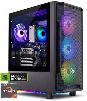 Skytech Shadow Gaming PC Desktop, Ryzen 7 5700 3.7 GHz (4.6GHz Turbo), NVIDIA RTX 5060 8GB, 1TB NVMe SSD, 32GB DDR4 RAM 3200, 650W GOLD PSU, Wi-Fi, Win 11
