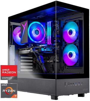Skytech Azure 3 Gaming PC Desktop, Ryzen 7 7700 3.8 GHz (5.3GHz Turbo), AMD RX 9060 XT 8GB, 1TB Gen4 NVMe SSD, 16GB DDR5 RAM 6000, 650W GOLD PSU, Wi-Fi, Win 11