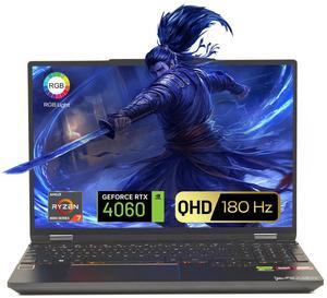 Skytech Gaming Noir 15.3"180Hz- AMD Ryzen 7 8745H(4.9GHz Turbo Boost), NVIDIA GeForce RTX 4060 8GB, 15.3 QHD 180Hz Display, 16GB DDR5, 1TB PCIe SSD, Wi-Fi 6, Nahimic Audio, RGB Backlit KB, Windows 11