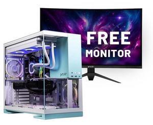 Skytech Aqua Gaming PC Desktop, Ryzen 7 9700X 3.8 GHz (5.5GHz Turbo), AMD RX 9070 XT 16GB, 2TB Gen4 NVMe SSD, 32GB DDR5 6000 RGB, 850W GOLD ATX 3 PSU, 360mm ARGB AIO , Wi-Fi, Win 11,GEOMETRICFUTURE M5