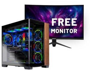 Skytech Prism 4 Gaming PC Desktop, Ryzen 7 9700X 3.8 GHz (5.5GHz Turbo), AMD RX 9070 XT 16GB, 2TB Gen4 NVMe SSD, 32GB DDR5 6000, 850W GOLD ATX 3 PSU, 360mm AIO , Wi-Fi, Win 11,Antec C8 Curved Wood