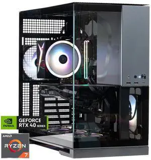 Skytech Gaming  Desktop PC, Ryzen 7 7700 3.8 GHz (5.3GHz Turbo), NVIDIA RTX 4070 Super 12GB, 1TB NVMe SSD, 32GB DDR5 RAM 6000 RGB, 850W GOLD PSU, Wi-Fi, Win 11