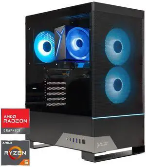 Skytech Gaming Nebula 2 Desktop PC, Ryzen 5 9600X 3.9 Ghz (5.4GHz Turbo), AMD RX 9060 XT 8GB, 1TB Gen4 NVMe SSD, 16GB DDR5 RAM 6000, 650W GOLD PSU, Wi-Fi, Win 11