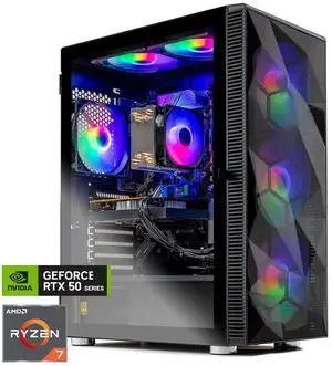 Skytech Gaming Storm Desktop PC, Ryzen 7 5700 3.7 GHz (4.6GHz), NVIDIA RTX 5060, 1TB NVMe SSD, 32GB DDR4 RAM 3200, 650W GOLD PSU, Wi-Fi, Win 11