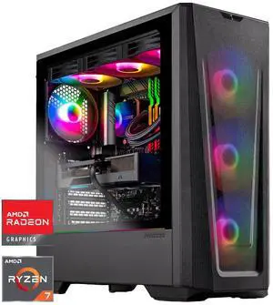 Skytech Gaming Eclipse Lite Desktop PC, Ryzen 7 7800X3D 4.2 GHz (5GHz), AMD RX 9070XT 16GB, 2TB Gen4 NVMe SSD, 32GB DDR5 RAM 6000 RGB, 850W GOLD ATX 3 PSU, 360mm ARGB AIO, Wi-Fi, Win 11