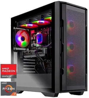Skytech Gaming Rampage Desktop PC, Ryzen 7 7800X3D 4.2 GHz (5GHz), AMD RX 9070XT 16GB, 2TB Gen4 NVMe SSD, 32GB DDR5 RAM 6000 RGB, 850W GOLD ATX 3 PSU, 360mm ARGB AIO , Wi-Fi, Win 11