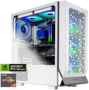 Skytech Omega Gaming PC Desktop, Ryzen 7 9700X 3.8 GHz (5.5GHz Turbo Boost), NVIDIA RTX 4060 8GB GDDR6, 1TB NVMe SSD, 32GB DDR5 RAM 6000 RGB, 650W GOLD PSU, Wi-Fi, Win 11