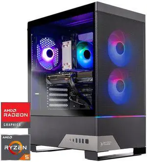 Skytech Gaming Nebula 2 Desktop PC, Ryzen 5 9600X 3.9 Ghz (5.4GHz Turbo), AMD RX 9060 XT 8GB, 1TB Gen4 NVMe SSD, 16GB DDR5 RAM 6000, 650W GOLD PSU, Wi-Fi, Win 11