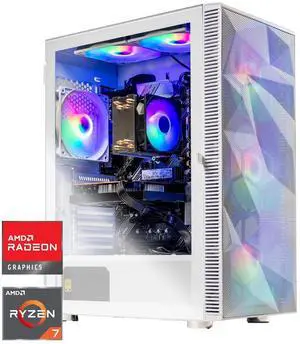 Skytech Gaming  Desktop PC, Ryzen 7 7700 3.8 GHz (5.3GHz), AMD RX 9060XT 16GB, 2TB NVMe SSD, 32GB DDR5 RAM 5600 RGB, 650W GOLD PSU, Wi-Fi, Win 11