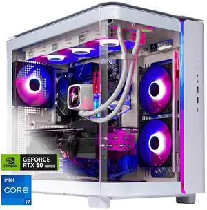 Skytech King 95 Gaming PC Desktop, Intel i7 14700F 2.1 GHz (5.3GHz Turbo Boost), NVIDIA RTX 5070 12GB GDDR7, 1TB Gen4 SSD, 32GB DDR5 RAM 6000 RGB, 850W GOLD PSU, 360mm ARGB AIO , Wi-Fi, Win 11 Home