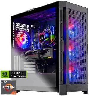 Skytech Gaming Blaze4 Gaming PC, AMD Ryzen 7 7700X 4.5GHz, NVIDIA RTX 4060 Ti 8GB, 1TB NVMe SSD, 16GB DDR5 RAM 5200, 650W GOLD PSU, 360 ARGB AIO , Wi-Fi, Win 11, Desktop