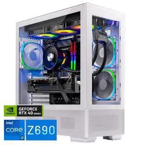 Skytech Gaming Azure Gaming PC, Intel i7 13700F 2.1GHz, NVIDIA RTX 4070 Ti 12GB, Z690 Board, 1TB NVMe SSD, 32GB DDR5 RAM 5200, 850W GOLD PSU, 360 ARGB AIO , Wi-Fi, Win 11, Desktop