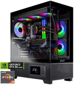 Skytech Gaming Azure 3 Plus Gaming PC, AMD Ryzen 9 9900X 4.4GHz, NVIDIA RTX 5070 Ti 16GB, 2TB Gen4 NVMe SSD, 32GB DDR5 RAM 6000, 850W GOLD ATX 3 PSU, 360 ARGB AIO , Wi-Fi, Win 11, Desktop