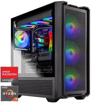 Skytech Gaming Edge Desktop PC, Ryzen 7 7800X3D 4.2 GHz (5GHz), AMD RX 9070XT 16GB, 2TB Gen4 NVMe SSD, 32GB DDR5 RAM 6000 RGB, 850W GOLD ATX 3 PSU, 360mm ARGB AIO , Wi-Fi, Win 11