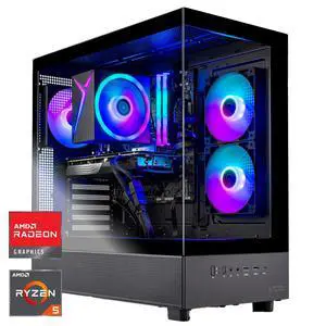 Skytech Gaming Azure 3 Gaming PC, AMD Ryzen 5 5500 3.6GHz, AMD RX 6500XT 4GB, 1TB NVMe SSD, 32GB DDR4 RAM 3200, 650W GOLD PSU, Wi-Fi, Win 11, Desktop