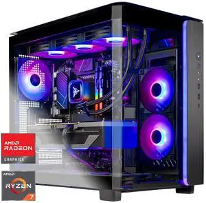 Skytech Gaming King 95 Gaming PC, AMD Ryzen 7 7700X 4.5GHz, AMD RX 9070 16GB, 2TB Gen4 NVMe SSD, 32GB DDR5 RAM 6000, 850W GOLD ATX 3 PSU, 360 ARGB AIO , Wi-Fi, Win 11, Desktop