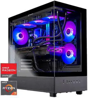 Skytech Gaming Azure 3 Gaming PC, AMD Ryzen 7 7700X 4.5GHz, AMD RX 9070 16GB, 2TB Gen4 NVMe SSD, 32GB DDR5 RAM 6000, 850W GOLD ATX 3 PSU, 360 ARGB AIO , Wi-Fi, Win 11, Desktop