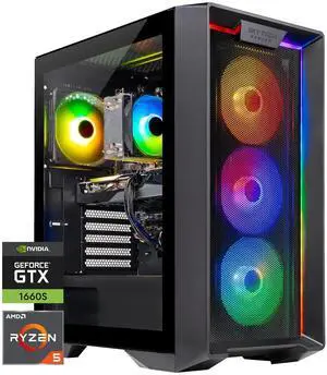 Skytech Gaming Nebula Gaming PC, AMD Ryzen 5 3600 3.6GHz, NVIDIA GTX 1660 Super 6GB, 1TB NVMe SSD, 16GB DDR4 RAM 3200, 650W GOLD PSU, Wi-Fi, Win 11, Desktop