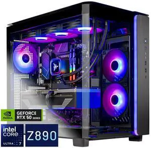 Skytech Gaming King 95 Gaming PC, Intel Ultra 7 265K 5.4GHz, NVIDIA RTX 5080 16GB, Z890 Board, 2TB Gen4 NVMe SSD, 32GB DDR5 RAM 6000, 850W GOLD PSU, 360 ARGB AIO , Wi-Fi, Win 11, Desktop