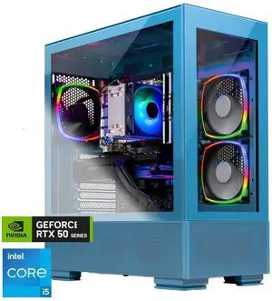 Skytech Gaming Azure Gaming PC, Intel i5 14400F 2.5GHz, NVIDIA RTX 5060 Ti 16GB, 1TB Gen4 NVMe SSD, 32GB DDR4 RAM 3200, 650W GOLD PSU, Wi-Fi, Win 11, Desktop Skytech Gaming Azure Gaming PC, Intel i5 14400F 2.5GHz, NVIDIA RTX 5060 Ti 16GB, 1TB Gen4 NVMe SSD, 32GB DDR4 RAM 3200, 650W GOLD PSU, Wi-Fi, Win 11, Desktop