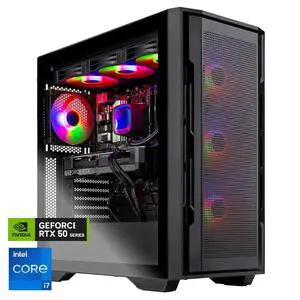 Skytech Gaming Rampage Gaming PC, Intel i7 14700F 2.1GHz, NVIDIA RTX 5070 12GB, 2TB Gen4 NVMe SSD, 32GB DDR4 RAM 3200, 850W GOLD ATX 3 PSU, 360 ARGB AIO, Wi-Fi, Win 11, Desktop