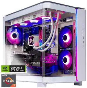 Skytech King 95 Gaming PC Desktop, Ryzen 7 9800X3D 4.2 GHz (5GHz Turbo), NVIDIA RTX 5070 Ti 16GB GDDR7, 2TB Gen4 SSD, 32GB DDR5 6000, 850W GOLD ATX 3.0 PSU, 360mm AIO , Wi-Fi, Win 11 Home