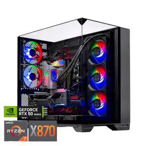 Skytech Gaming O11 Vision Gaming PC, AMD Ryzen 7 9850X3D 4.7GHz, NVIDIA RTX 5070 Ti 16GB VRAM, X870 Board, 2TB Gen5 NVMe SSD, 64GB DDR5 RAM 6000, 850W GOLD PSU, 360 ARGB AIO , Wi-Fi, Win 11, Desktop Skytech Gaming O11 Vision Gaming PC, AMD Ryzen 7 9850X3D 4.7GHz, NVIDIA RTX 5070 Ti 16GB VRAM, X870 Board, 2TB Gen5 NVMe SSD, 64GB DDR5 RAM 6000, 850W GOLD PSU, 360 ARGB AIO , Wi-Fi, Win 11, Desktop