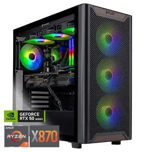 Skytech Gaming Chronos 3 Gaming PC, AMD Ryzen 7 9850X3D 4.7GHz, NVIDIA RTX 5080 16GB VRAM, X870 Board, 2TB Gen4 NVMe SSD, 32GB DDR5 RAM 6000, 1000W GOLD PSU, 360 ARGB AIO , Wi-Fi, Win 11, Desktop Skytech Gaming Chronos 3 Gaming PC, AMD Ryzen 7 9850X3D 4.7GHz, NVIDIA RTX 5080 16GB VRAM, X870 Board, 2TB Gen4 NVMe SSD, 32GB DDR5 RAM 6000, 1000W GOLD PSU, 360 ARGB AIO , Wi-Fi, Win 11, Desktop