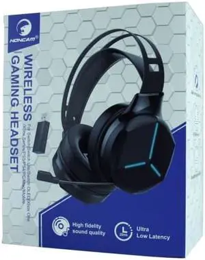 Bluetooth Wireless Gaming Headset - Lightweight over-ear headphones, built-in mics, 15h battery, compatible with PC, Playstation, Xbox, Nintendo Switch, Mobile - Black