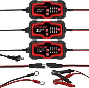 3x Automatic Battery Charger Maintainer Motorcycle Trickle Float For 6V 12V 2A