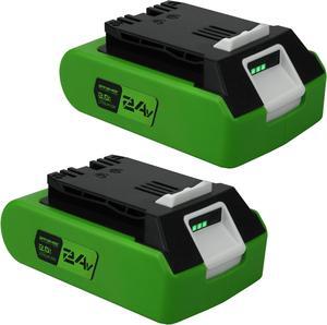 2Pack 24V 2Ah Battery for Greenworks 24V/48V Max 29842 29852 29322 Li-ION 20352