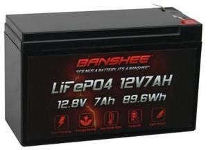12V 7AH LiFePO4 Battery Deep Cycle Lithium Battery, Built-in BMS, 3000+ Cycles Rechargeable Battery