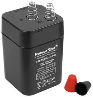 PowerStar 6V 5Ah AGM Sealed Lead Acid Battery with Spring Terminals