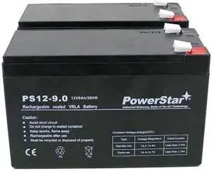 PowerStar® Replacement UB1290 12V 9Ah APC UPS Computer Back Up Power Battery - 2 Pack