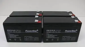 PowerStar--12V 7AH SLA Replaces np7-12 bp7-12 ps-1270 cy0112 - 4 Pack UPGRADED 9AH