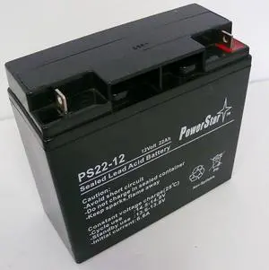 PowerStar 12V 19AH Sealed Lead Acid (SLA) Battery - T3 Terminals - for ZB-12-19