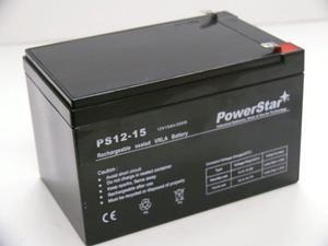 PowerStar® 12V 15AH SLA Battery replaces cb12-12 np12-12 bp12-12 es12-12 ub12120