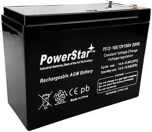 PowerStar 12V 10Ah BP10-12 PWL12V100 A512 10.0SR 10.0S Rechargeable SLA Batt