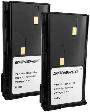 2 PACK BATTERIES for Kenwood KNB-15H Two-Way Radio Battery (1200mAh, 7.2V)