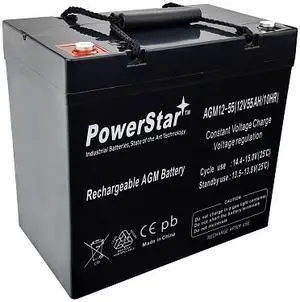 PowerStar® BATTERY PRIDE JAZZY 600,1115,1121 PS-12550 22NF 12V AGM 55AH
