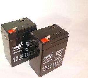 PowerStar 2 Pack - 6V 5Ah PS-640, PS640F1, UB645 Replacement SLA Battery NEW